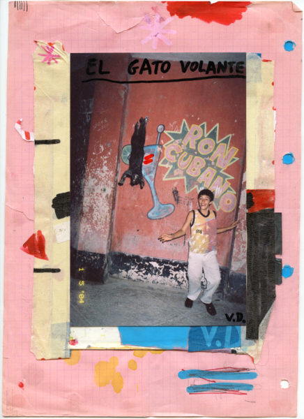 El Gato Volante, 2004 - 2016, Mixed media on paper, 21 X 29,7 cm - © Vincent Delbrouck